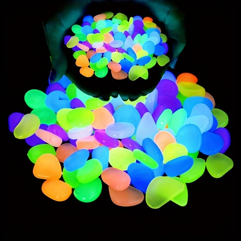Aquarium Plant - 50-200pcs Glow in The Dark Pebbles