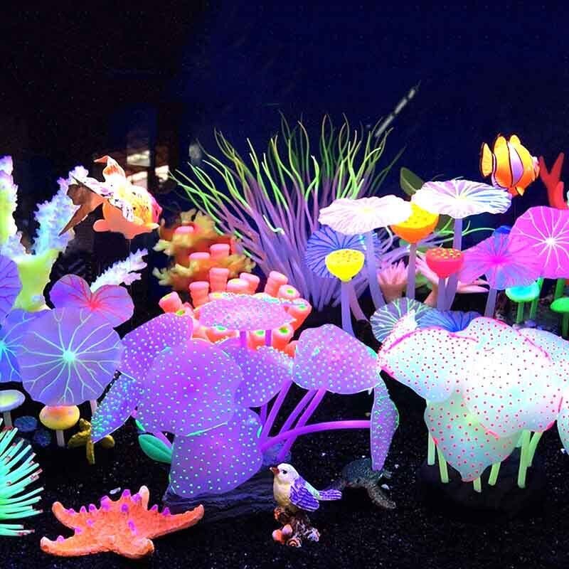 Silicone Glowing Landscape Art - Aquarium Plant Design 评论和价格