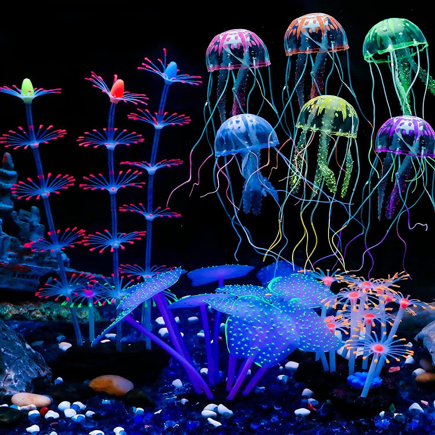 Silicone Glowing Landscape Art - Aquarium Plant Design 评论和价格