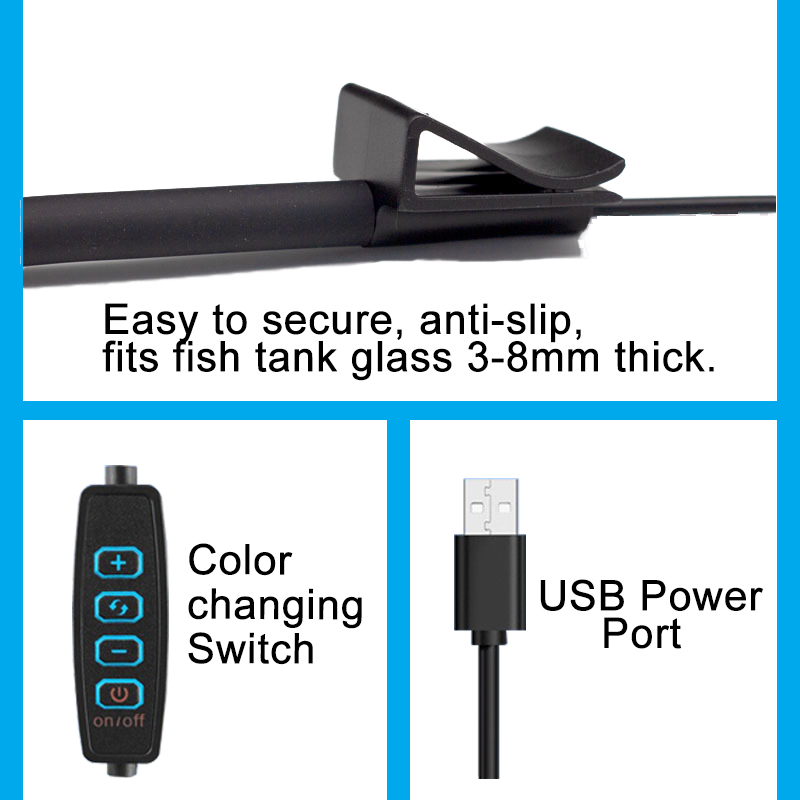 USB Aquarium LED Lamp Fish Tan - Aquarium Plant Design 评论和价格