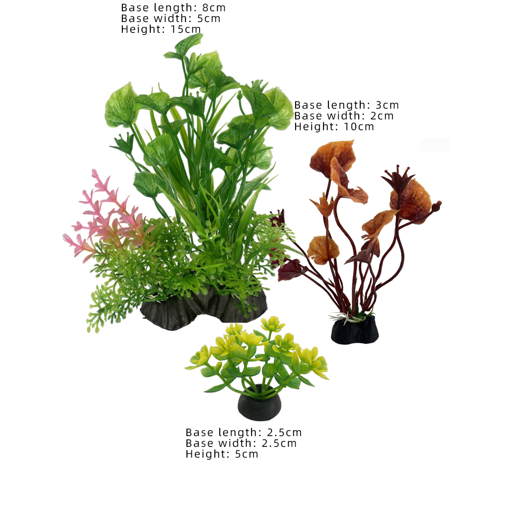 3Pcs Artificial Aquarium Plant - Planted Aquarium Yellow Water 评论和价格