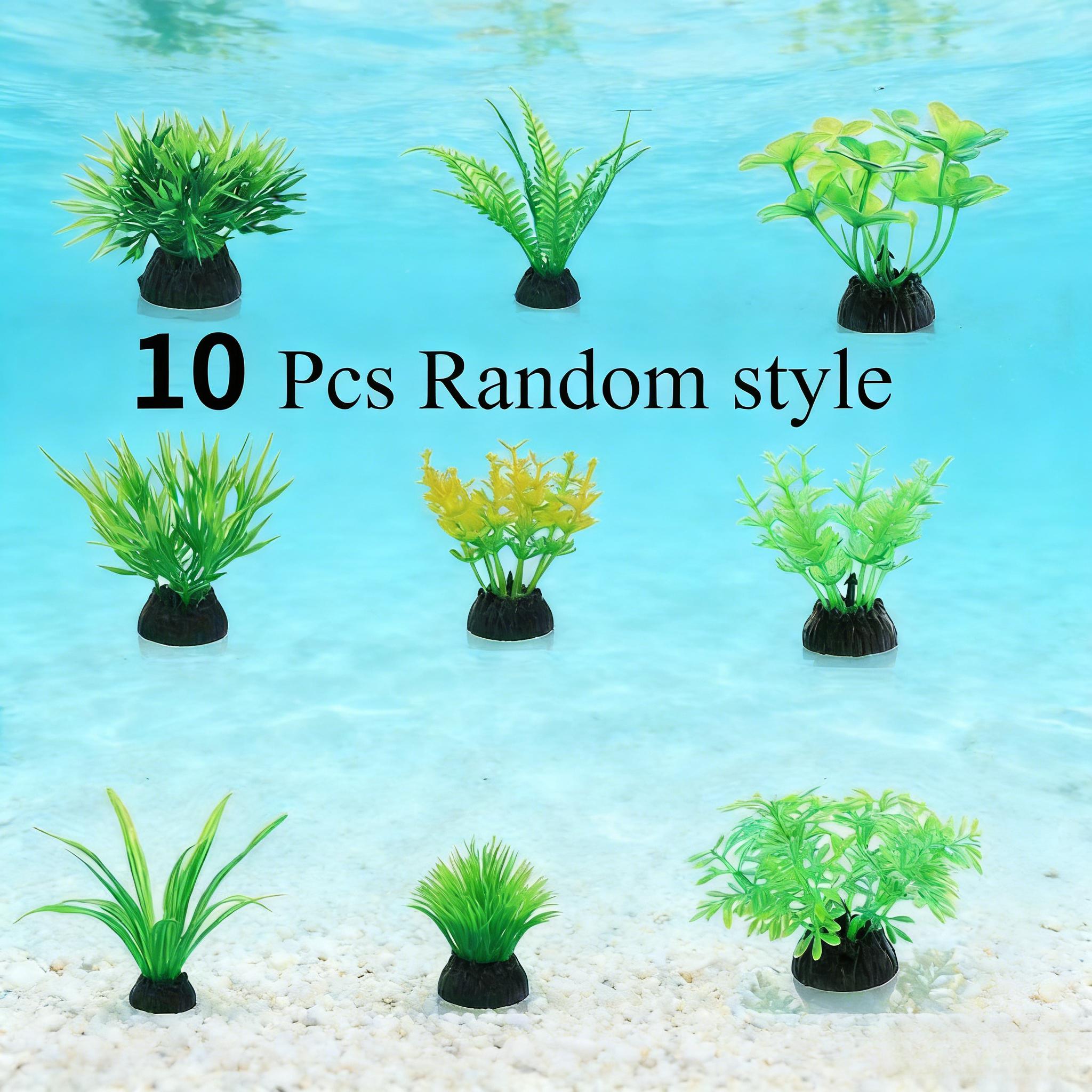 10Pcs Green Artificial Aquariu - Aquarium Plant Design 评论和价格