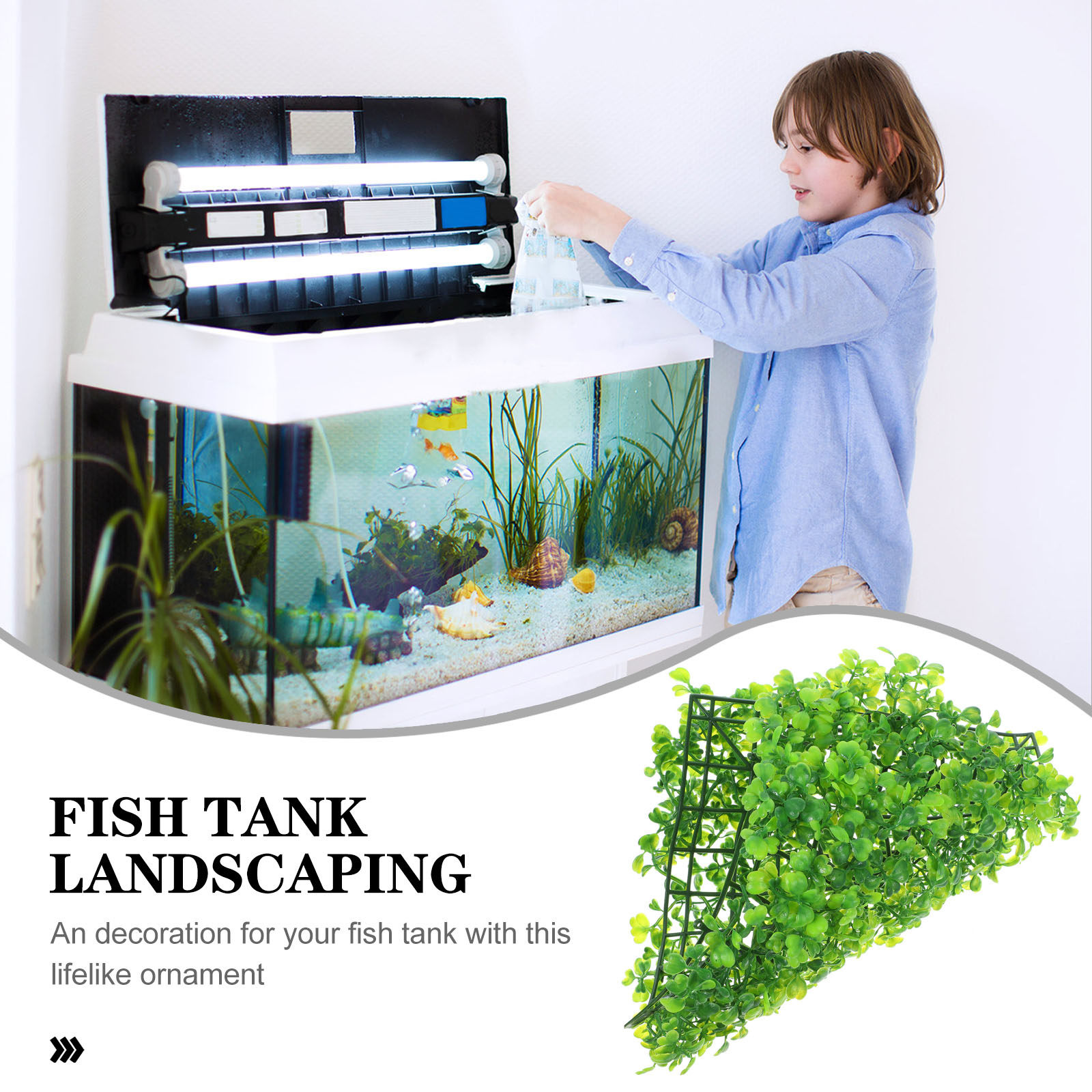 Fake Fish Tank Grass Realistic - Aquarium Planted Fish Tank 评论和价格
