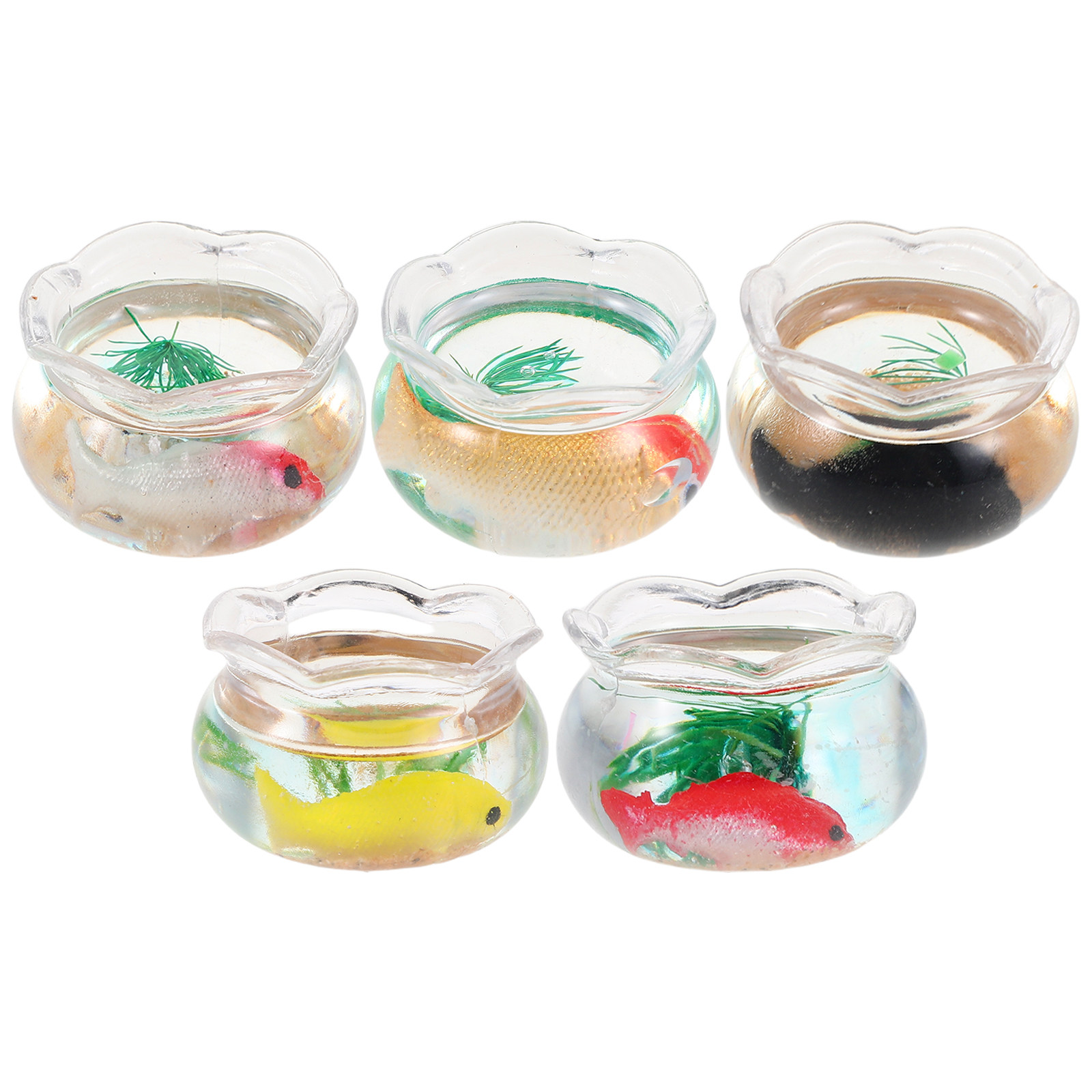 5Pcs Miniature Fish Bowl Small - Aquarium Planted Fish Tank 评论和价格